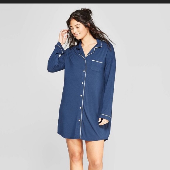 stars above Other - Navy blue long sleeve nightgown